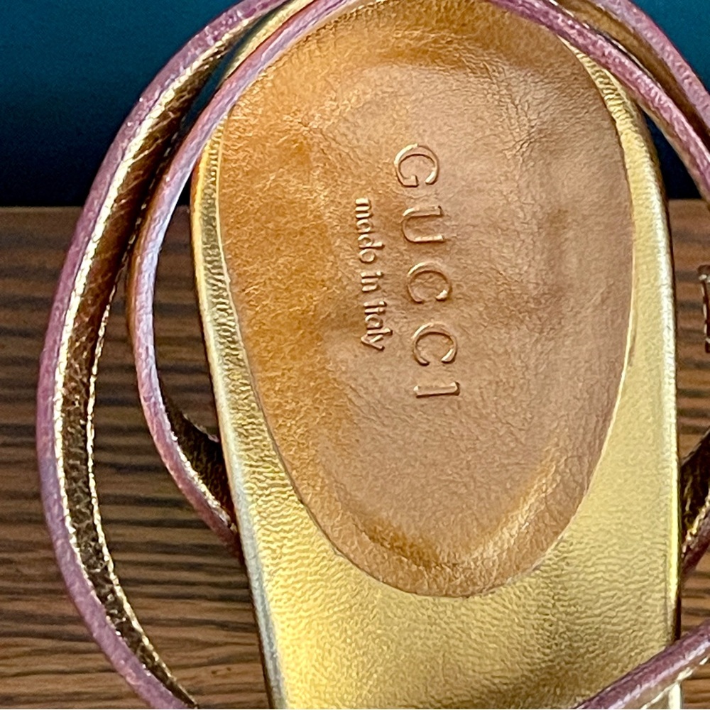 GUCCI Leather Braided Platform Sandal Size 8.5 - Picture 5 of 15